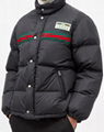 GUCCI Web Stripe nylon-shell quilted down jacket men down coats 