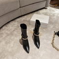 Balmain black leather ankle boots with