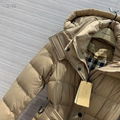 Burberry Quilted down coat Women logo belt long Puffer Jackets