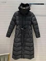 Burberry Quilted down coat Women logo belt long Puffer Jackets