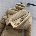 Burberry Quilted down coat Women logo belt long Puffer Jackets