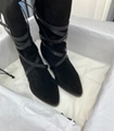 Isabel Marant Siane suede knee-high Flat boots with chic leather-wrapped ties