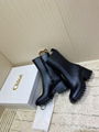       Betty rubber boots block heel square toe heeled pvc rain boot       shoes  5