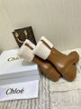 Chloe PVC Fur Betty Boots Black Chloe Block heel boots