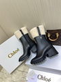 Chloe PVC Fur Betty Boots Black Chloe Block heel boots