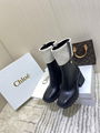       PVC Fur Betty Boots Black       Block heel boots 15