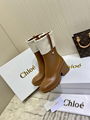 Chloe PVC Fur Betty Boots Black Chloe Block heel boots