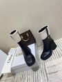       PVC Fur Betty Boots Black       Block heel boots 17