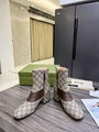 GUCCI Blondie GG-Supreme canvas boots Gucci zip up Round toe boots 