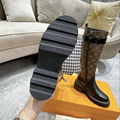 Louis Vuitton LV monogram knee flat boots LV Women high boots