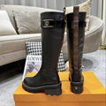 Louis Vuitton LV monogram knee flat boots LV Women high boots