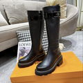 Louis Vuitton LV monogram knee flat boots LV Women high boots