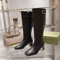 Gucci Ellis GG-monogram canvas knee high boots in beige and ebony GG canvas