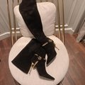 Balmain over the knee Chain Boots for Women heel leather boots  7