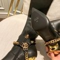 Balmain over the knee Chain Boots for Women heel leather boots  11