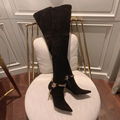 Balmain over the knee Chain Boots for Women heel leather boots 