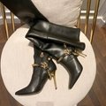 Balmain over the knee Chain Boots for Women heel leather boots  9