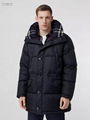          Hooded Goose Feather Check Puffer Down Coat Men Hooded Puffer Coat 1