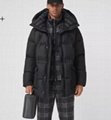          Hooded Goose Feather Check Puffer Down Coat Men Hooded Puffer Coat 8