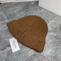        SEAMLESS CASHMERE BUCKET HAT WITH TRIOMPHE EMBROIDERY KNIT WARM HAT 15