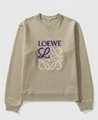 LOEWE Anagram crew neck sweatshirt Embroidered cotton blend jersey sweatshirt