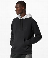 2054 Colourblock Hoodie     lack hoodies men