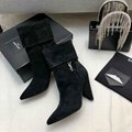 Saint Laurent Boots Niki leather ankle boots     fold over cuffs shorts 10