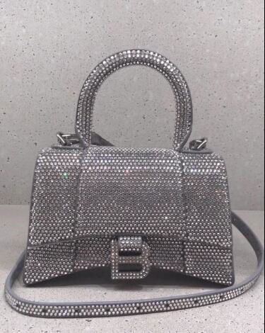            Hourglass XS crystal-embellished handbag Women hourglass diamond bag 5