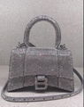 Balenciaga Hourglass XS crystal-embellished handbag Women hourglass diamond bag