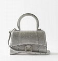 Balenciaga Hourglass XS crystal-embellished handbag Women hourglass diamond bag