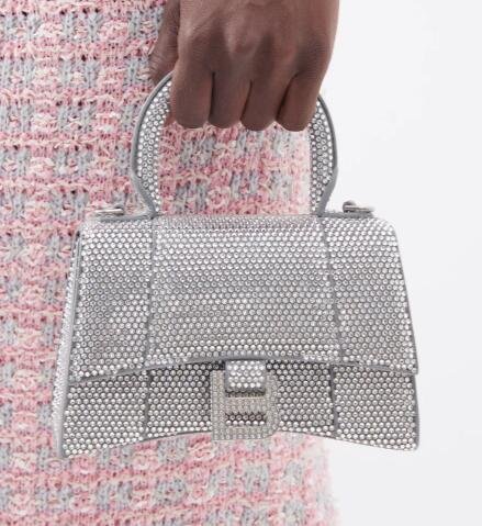           Hourglass XS crystal-embellished handbag Women hourglass diamond bag 4