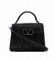 Valentino Garavani VSLING crystal-embellished leather tote bag Women diamond bag