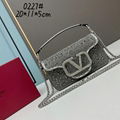 Valentino Loco Emboridered Small Shoulder Bag Women diamond purses pink 