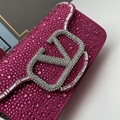           Loco Emboridered Small Shoulder Bag Women diamond purses pink  3
