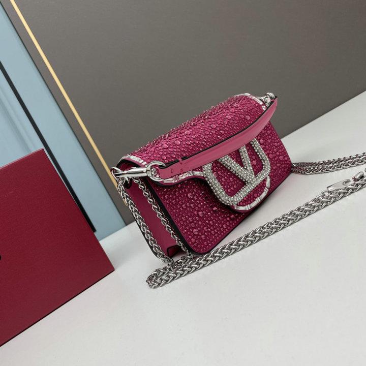           Loco Emboridered Small Shoulder Bag Women diamond purses pink  2