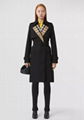 Burberry Exaggerated check-panel trench coat Women long coats