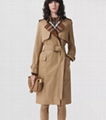 Burberry Exaggerated check-panel trench coat Women long coats