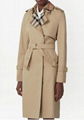 Burberry Exaggerated check-panel trench coat Women long coats