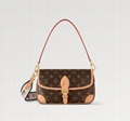               Diane satchel in Monogram canvas classic model     houlder bags 1