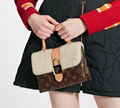 Louis Vuitton LOCKY BB handbag with cream shearling LV fur fleece tote bag 