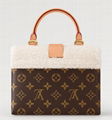 Louis Vuitton LOCKY BB handbag with cream shearling LV fur fleece tote bag 