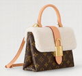 Louis Vuitton LOCKY BB handbag with cream shearling LV fur fleece tote bag 