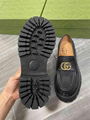 Gucci Leather lug sole Horsebit loafers Women platform slip on shoes