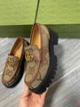       Leather lug sole Horsebit loafers Women platform slip on shoes 11