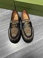       Leather lug sole Horsebit loafers Women platform slip on shoes 14