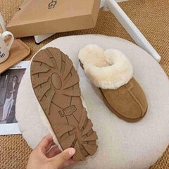     Women's Coquette Slipper Chestnut     snow fur Flat Shoes for Women