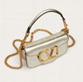           SMALL LOCO METALLIC CALFSKIN SHOULDER BAG WITH CHAIN STRAP  3