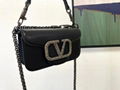 Valentino LOCÒ SMALL SHOULDER BAG WITH JEWEL LOGO Women VLogo tote bags 