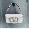 Valentino LOCÒ SMALL SHOULDER BAG WITH JEWEL LOGO Women VLogo tote bags 