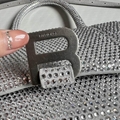            Hourglass XS crystal-embellished handbag Hourglass diamond tote 4